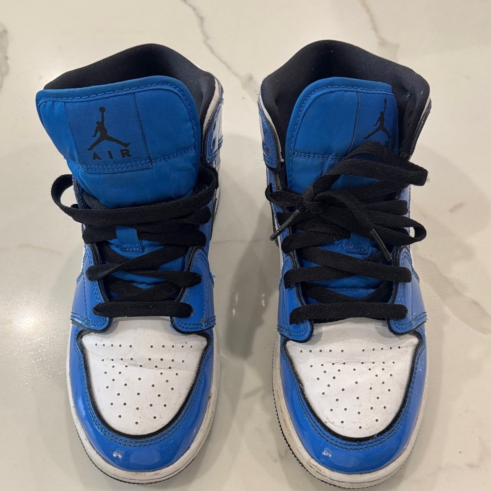 Blue and White Air Jordans kids